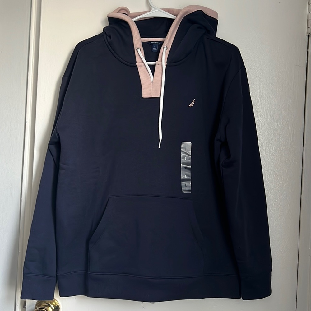 Fleece type lined hooded sweater